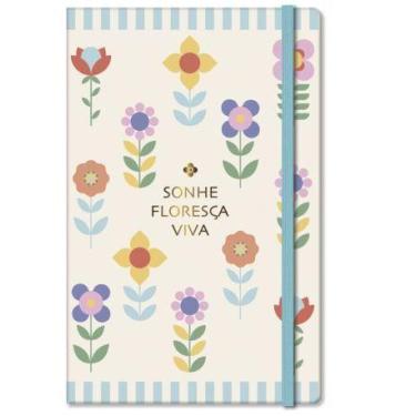 Imagem de Caderneta a5 floral gráfico - fina ideia - 20,513,5cm 80 folhas pautad