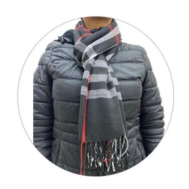 Imagem de Cachecol Lenço Xadrez Unissex Luxo Feminino Masculino Frio - R.Pires, 