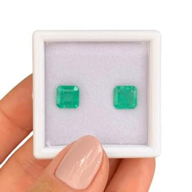 Imagem de Esmeralda Asscher Par 3,28ct - SP GEMAS