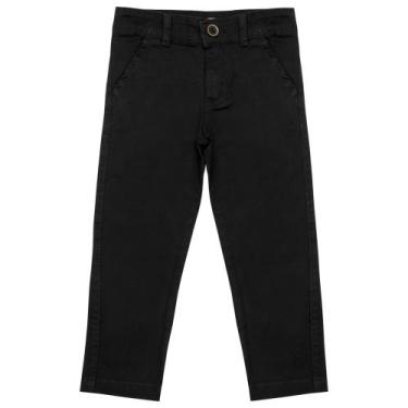 Imagem de Calça Infantil Look Jeans Alfaiataria Collor, Preto, G