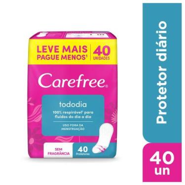 Imagem de Protetor Diário Carefree Todo Dia Sem Perfume Mínima Sem Abas 40 Unida