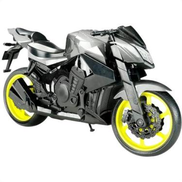 Imagem de Moto Motorcycle Naked CINZA Roma Brinquedos Ref. 0901