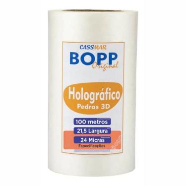 Imagem de Bopp Holográfico Pedras 3d Para Laminação 21,5x100m Cassmar