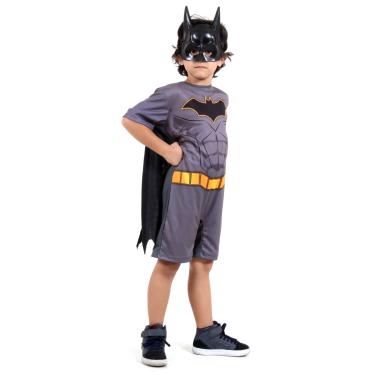 Imagem de Fantasia Batman Curto Infantil - Liga da Justiça - Original  G