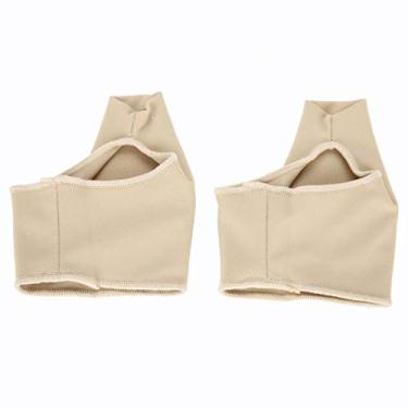 Imagem de Hallux Valgus Corretors Joanetes 2 pares de meias separadoras de dedos de silicone para alívio da dor do dedão protetor de dedão para cuidado com os pés (G)