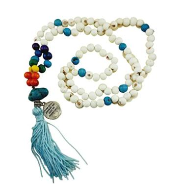 Imagem de Japamala 108 contas Semente de Açaí dos Chakras (Azul Claro)