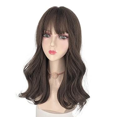 Imagem de Peruca Air Bangs cabelo longo cacheado peruca feminino completo