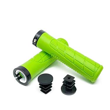Imagem de BBxunsless Punho de bicicleta 22,2 x 135 mm Unilateral capa de aderência de anel de bloqueio PP/TPR antiderrapante, ergonômico, casual, alavanca de guidão para MTB, bicicleta de estrada (verde)