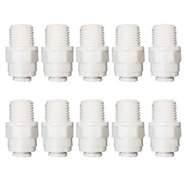 Imagem de Malida Encaixe de tubo macho Push To Connect, purificadores de água, conector rápido de bebidas, dispensa e sistema de filtragem de água (1/4 NPT macho x tubo OD 1/4)