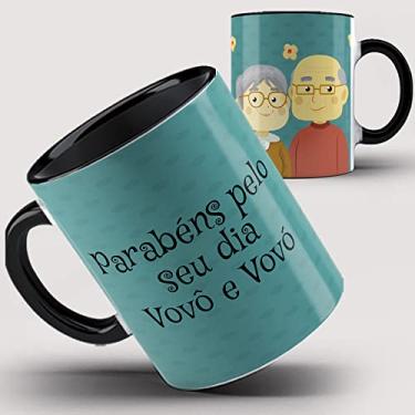 Imagem de Caneca Preta Parabéns Vovô e Vovó 12ia