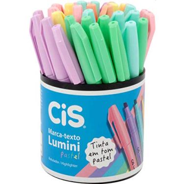 Imagem de Caneta Marca Texto Cis Lumini Tons Pastel Display com 36, Sertic, 56.9700, Multicor