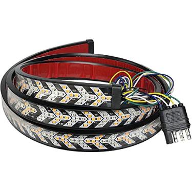 Imagem de SOCAL-LED 1x 120 cm Seta LED Barra de Luz da Porta Traseira Faixa Vermelho Amarelo Interruptor, Pisca Sequencial, Luz de Freio Estroboscópica (Piscando), Kit de Luz Traseira
