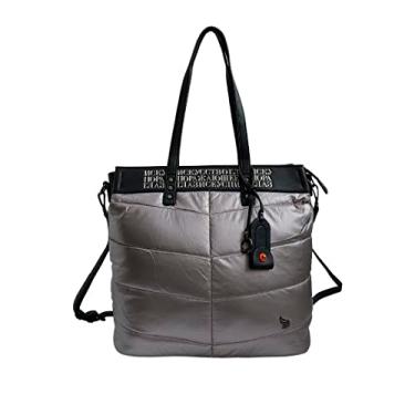 Imagem de Bolsa Feminina Ombro e Transversal Macia Grande Golden Fenix Cor:Grafite;Tamanho:G;Genero:Feminino