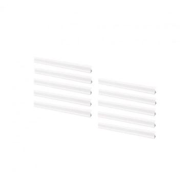 Imagem de Kit 10 Barras Rodapé Poliestireno 6cm  GART FL3 Barra com 2,44m Branco