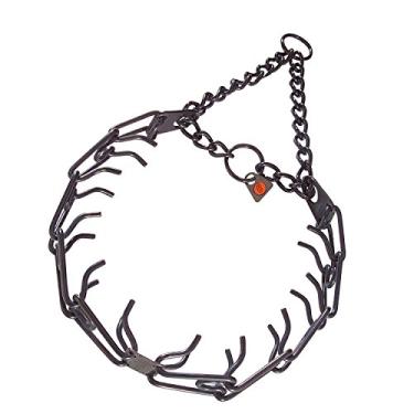 Imagem de Coleira para cães Herm Sprenger preta de aço inoxidável 3,2 mm 23 pol. (58 cm) com anel de vedação