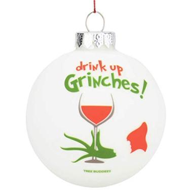 Imagem de Tree Buddees Drink Up Grinches! Enfeite divertido para bulbo de vinho