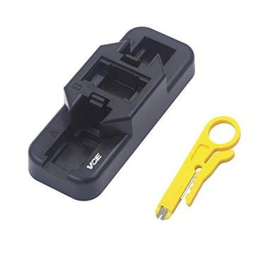 Imagem de VCE – Conjunto de chaveiro com suporte e mini cortador de fio para 90/180 graus RJ45 Cat5/Cat5E/Cat6/Cat6A RJ11 RJ12