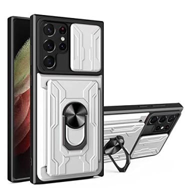 Imagem de Para Samsung S22 Ultra S21 Plus Case Slide Stand Kickstand Ring Slot para Cartão de Grau Militar Para Galaxy Note 20 A13 A53 A73 5G A52 72,T1, Para Samsung A32 4G