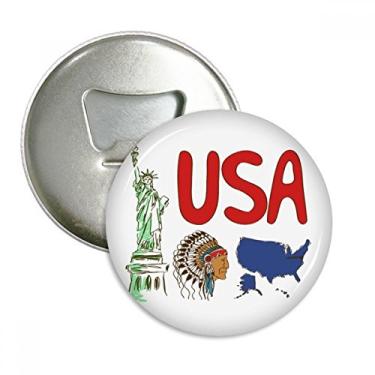 Imagem de Emblema multifuncional com símbolo nacional dos Estados Unidos abridor de garrafas e ímã de geladeira