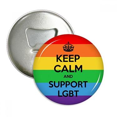 Imagem de Ilustração de bandeira de bissexuais transgêneros gay lésbicas abridor de garrafas ímã de geladeira emblema multifuncional