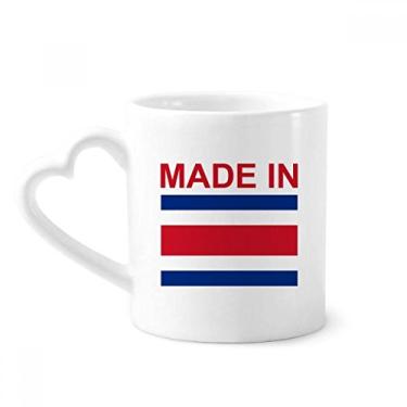 Imagem de Caneca Made In Costa Rica Country Love Coffee Ceramic Drinkware Copo de coração de vidro