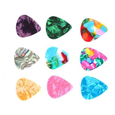 Imagem de Palheta de guitarra 0,46 mm, 0,7 mm, palhetas de celuloide, acessório de instrumentos musicais duráveis para várias guitarras folk (espessura 0,7 mm)