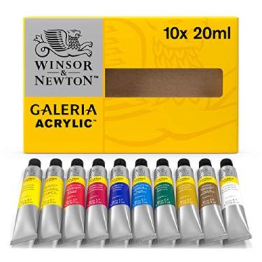 Imagem de Winsor & Newton Galeria Tinta Acrílica, 10 x 20 ml Conjunto de Tinta Tubo