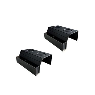 Imagem de Kit 2 Esteira Suporte Porta Copos Braço Sofa Bandeja Preto