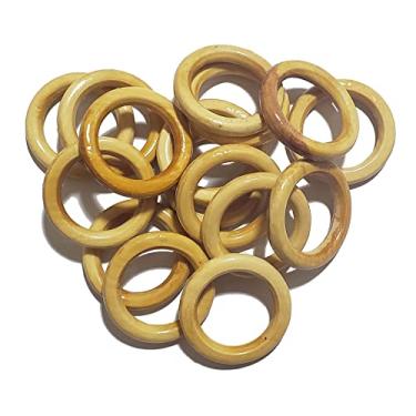 Imagem de Argola Madeira nº 1 Porta Guardanapos 45 mm envernizada com 100 UNIDADES