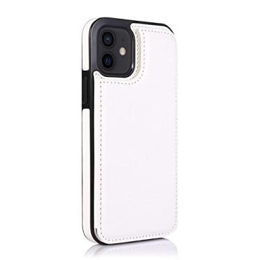 Imagem de Carteira de luxo capa de couro para iPhone 14 13 12 Mini 11 Pro XR XS Max X 6 6s 7 8 Plus 5 5s SE 2020 2022 Slots de cartão Capa de bolsa, branca, para iPhone 5 5s se
