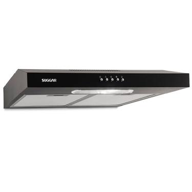 Imagem de Depurador de Ar Suggar Slim DPS161PT/DPS162PT Preto com 3 Velocidades – 60 cm 