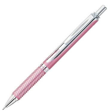 Imagem de Pentel BL407PA Caneta de gel líquido retrátil EnerGel Alloy RT, 0,7 mm, barril rosa, tinta preta