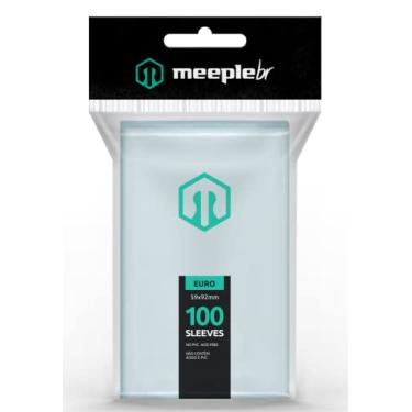 Imagem de MeepleBR Sleeves - EURO (59x92mm), TCG, Plástico para Proteção de Cartas