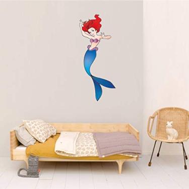 Imagem de Adesivo De Parede Decorativo Pequena Sereia 50cmx120cm