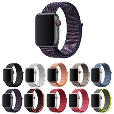 Imagem de Pulseira Nylon Loop LTimports, compativel com Apple Watch 42mm Series 11/10, 41mm Series 9/8/7, 40mm Series 6/5/4/SE e Apple Watch 38mm Series 3/2/1 (Roxo)