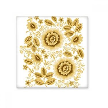 Imagem de Decalque brilhante de azulejo esmaltado de cerâmica brilhante quadrado de metrô branco adorno de tijolos esmaltados para decoração de arte