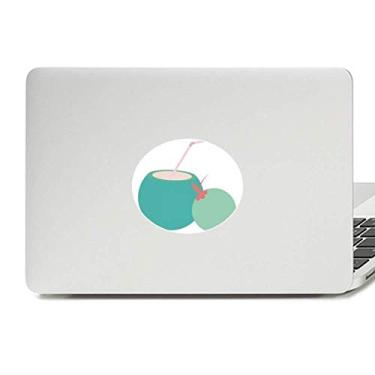Imagem de Adesivo de vinil com ilustração de suco de coco da Tailândia, adesivo para notebook