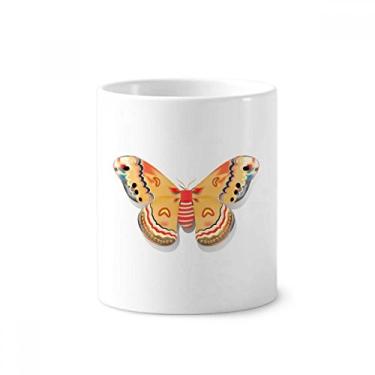 Imagem de Borboleta chinesa 3D em cor laranja suporte para caneta escova de dentes caneca, suporte de cerâmica