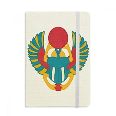 Imagem de Caderno com estampa abstrata de escaravelho do Egito Antigo, capa dura de tecido, diário clássico