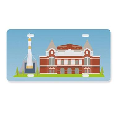 Imagem de DIYthinker Placa de licença com estampa de símbolo nacional Samara Rússia em aço inoxidável