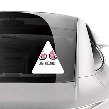 Imagem de Just Coconuts Adesivo engraçado desenho vermelho rosa carro motocicleta bicicleta bagagem decalque