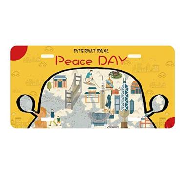 Imagem de DIYthinker Placa de carro de Hong Kong Local Bicycle Visiting China Decoração de carro Dia da Paz