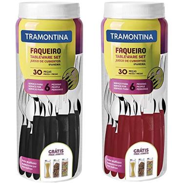Imagem de Faqueiro Talheres Inox Tramontina Ipanema 60 Peças Pr/Ve