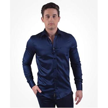 camisa azul oscura