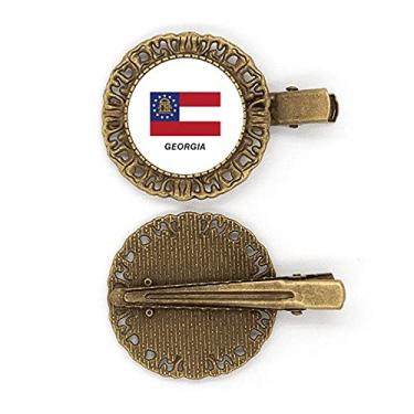 Imagem de Bandeira do Estado Americano Contorno Georgia grampo de cabelo Broche prendedor de cabelo