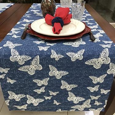 Imagem de Passadeira Borboleta Azul Simples 1,80