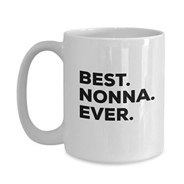 Imagem de Caneca Nonna – Melhor xícara de café Nonna Ever – Presentes de bebês crianças adultos netos – Para uma ideia de presente inovadora (Nonna, 425 g)