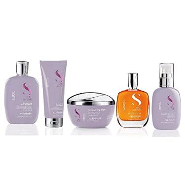 Imagem de Kit de Tratamento Completo Alfaparf Semi di Lino Smooth Pequeno