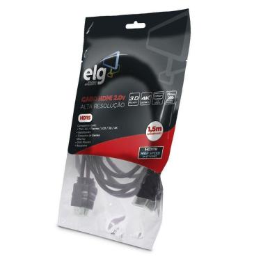 Imagem de Cabo Hdmi 2.0v 4k 3d Ready 1,5 Metros Hd15 Colour Spaces Elg