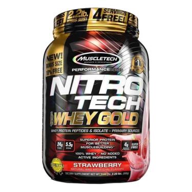 Imagem de Whey Protein Nitro Tech 100% Whey Gold 2.2 Lbs Muscletech-Unissex